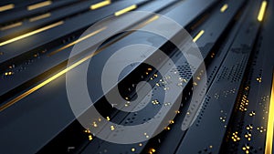 3d rendering of abstract technology background Hitech circuit board