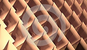3D Rendering Of Abstract Twisted Pyramids