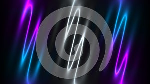 3d Rendering. Abstract violet, blue, black light pattern with the gradient. Background black dark modern