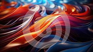 3d rendering of abstract wavy background. Computer-generated image. Generative AI