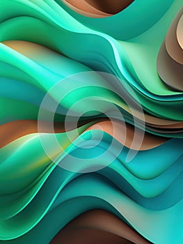 3d rendering of abstract wavy background.
