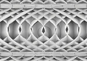 3d rendering. Abstract white irregular shape pattern background