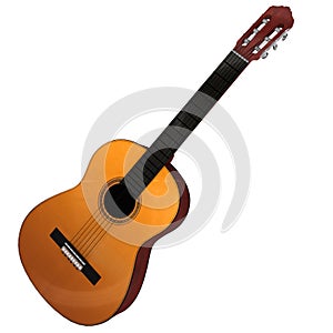 3d Rendering of an Acoustic Guitar