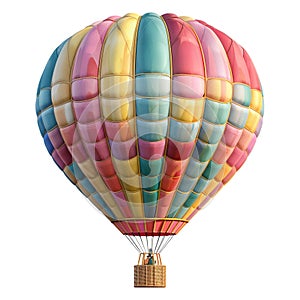 3D Rendering of a Air Balloon on Transparent Background - Ai Generated