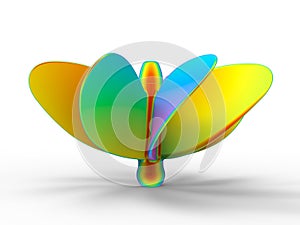 3D rendering - Airplane propeller finite element analysis photo