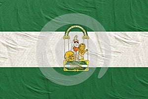 3d rendering of Andalucia Community flag