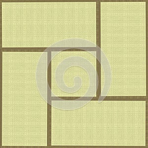 3d rendering. Arrange tabulate Japanese Traditional Tatami floor texture wall background.