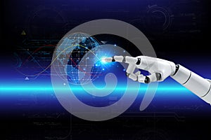 3D rendering. Artificial intelligence,AI research of robot and cyborg development for future.