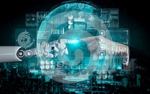 Future artificial intelligence robot and cyborg