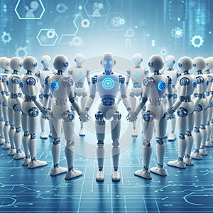 3D rendering artificial intelligence AI Teamwork