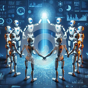 3D rendering artificial intelligence AI Teamwork