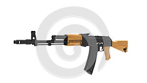 3d rendering of an assault rifle isolated on white background