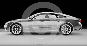 3D rendering Of Audi Sportsback on isolated Background