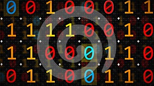 3D rendering of the background based on binary code technology