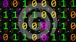 3D rendering of the background based on binary code technology