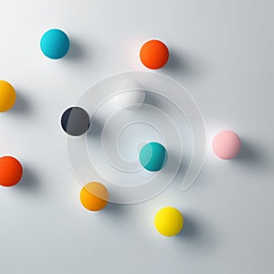 3d rendering of balls in the studio, abstract background, digital computer generated image, 3d render 3d rendering of balls in