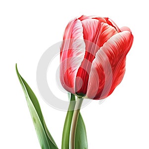3D Rendering of a Beautiful Flower on Transparent Background - Ai Generated