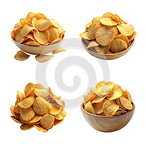 3d rendering of beautiful and realistic Potato chips