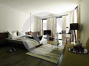 3D rendering bedroom