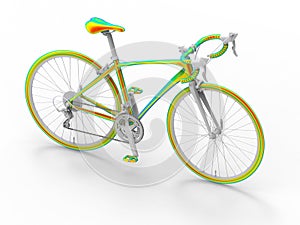 3D rendering - bicycle finite element analysis photo