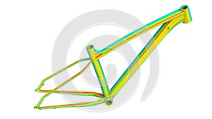 3D rendering - bicycle frame finite element analysis photo