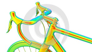 3D rendering - bicycle handle bar finite element analysis photo