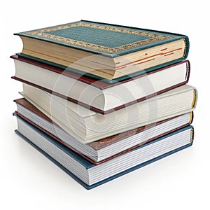 3D rendering of book stack photo