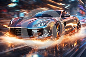 3d rendering of a brand - less generic car carcar on