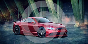 3D rendering concept car