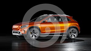 3D rendering of a generic concept car