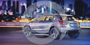 3D rendering of a generic concept car