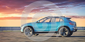 3D rendering of a generic concept car