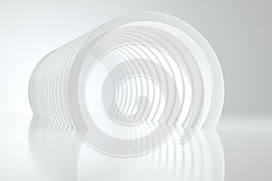 3d rendering, bright science-fiction tunnel, bright background