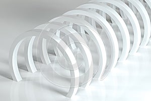 3d rendering, bright science-fiction tunnel, bright background