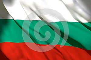 3d rendering of Bulgaria flag