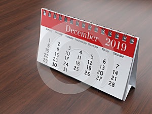 3D rendering calendar