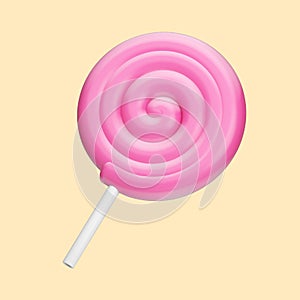 3d rendering of candy icon isolated on cleare background.