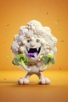3d rendering of cauliflower