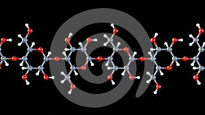 3d rendering of cellulose molecules