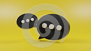 3D rendering chat bubble illustration