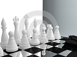 3d rendering chessmen photo