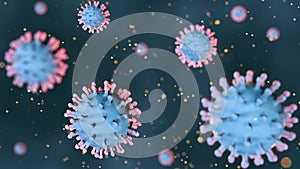3d rendering of chikungunya virus or CHIKV