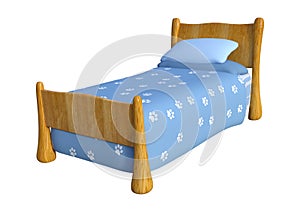 3D Rendering Childs Bed on White photo