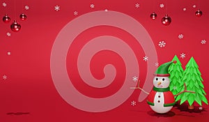 3D rendering christmas concept composition art