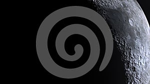 3d rendering close up surface of the Moon