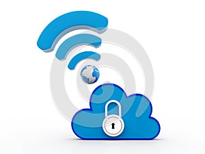 3d rendering Cloud computing concept, Cloud Network