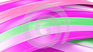 3D rendering of a colorful abstract background with curved wavy lines, Generative AI