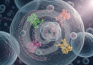 3D rendering of a complex biological