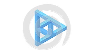 3d rendering of a computer generated optical illusion isolated