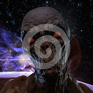 3D rendering of a creepy monster